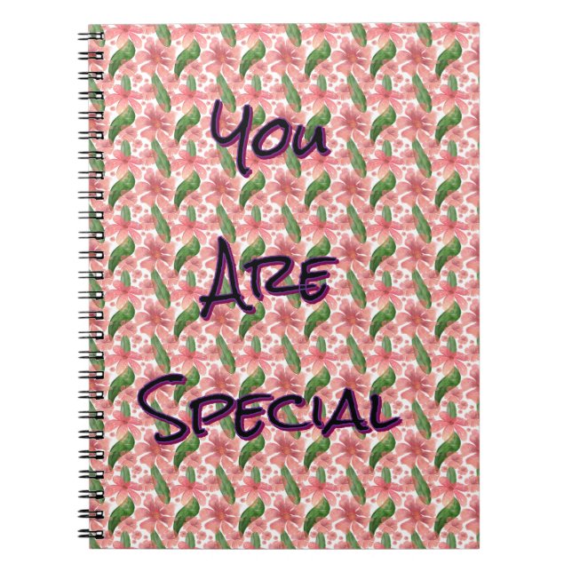 Cuaderno Floral acuarela personalizada y personalizada  (Frente)