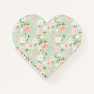 Cuaderno Floral acuática en rosa y rosa