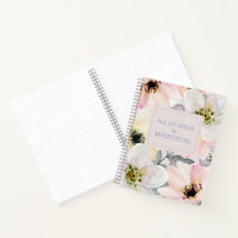 Cuaderno floral acuático