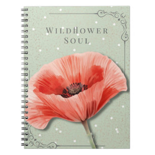 Cuaderno Floral Amapola   Diario Alma de Flor Silv