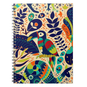 Cuaderno Floral amarilla: fondo de escritorio tropical bril