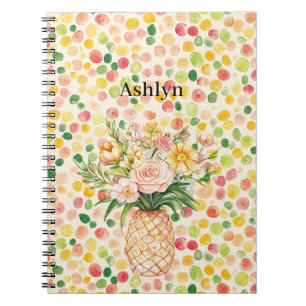 Cuaderno Floral Amarillo Rubor Piña Tropical