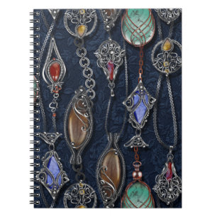 Cuaderno Floral Art Nouveau: Denim Elegance.