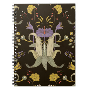 Cuaderno Floral Art Nouveau: Patrón de época