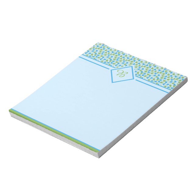 Cuaderno floral azul (Lado Izquierdo)