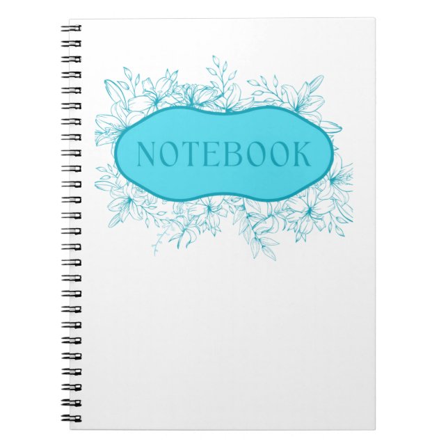 Cuaderno Floral Azul Cubierta (Frente)