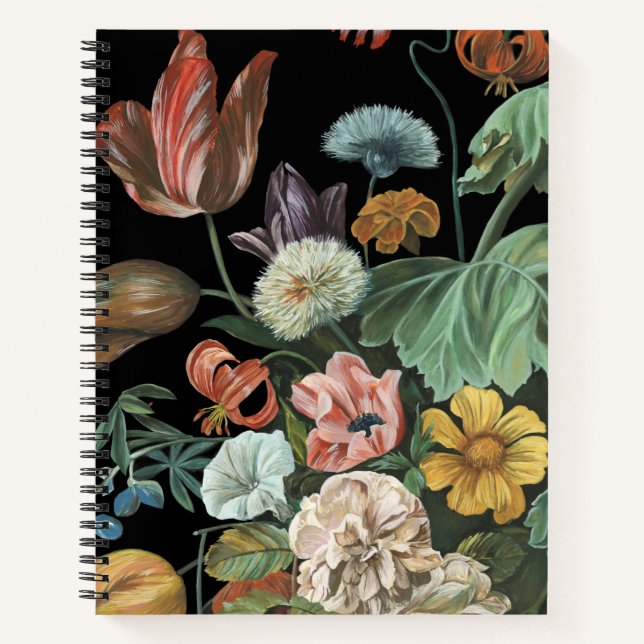 Cuaderno Floral barroca - Bouquet de flores (Anverso)