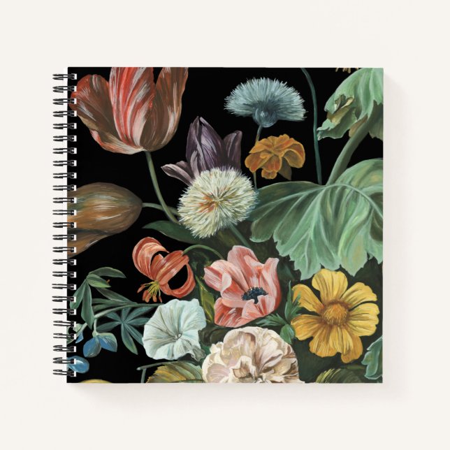 Cuaderno Floral barroca - Bouquet de flores (Anverso)