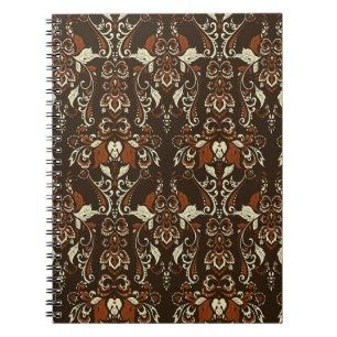 Cuaderno Floral barroca: tapiz clásico de época