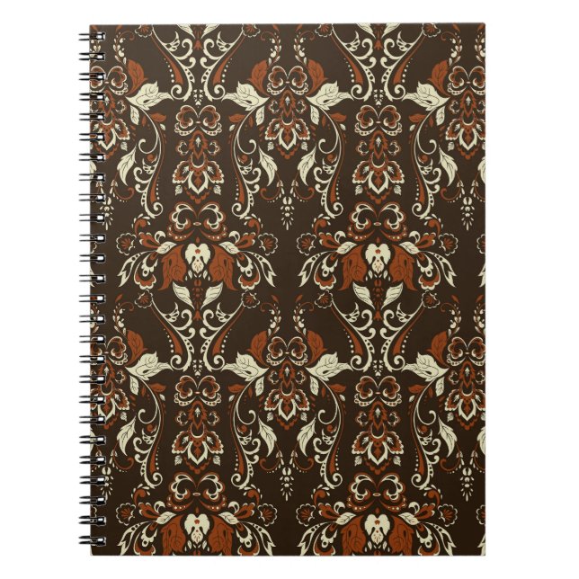 Cuaderno Floral barroca: tapiz clásico de época (Frente)