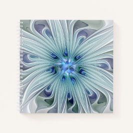 Cuaderno Floral Beauty Abstract Modern Blue Pastel Flower