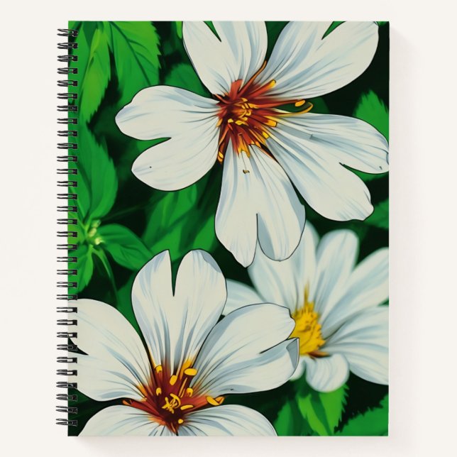 Cuaderno Floral blanca (Anverso)