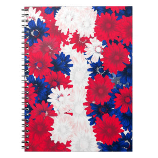 Cuaderno Floral blanca y azul
