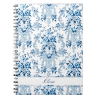 Floral blanca y azul Rococo de Francia personaliza