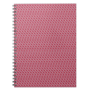 Cuaderno Floral blanca y roja de época Dianthus Barbatus