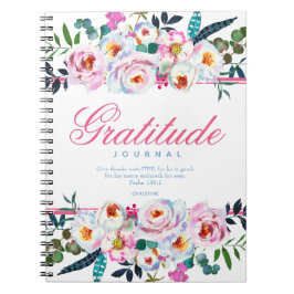 Cuaderno Floral Blue & Pink Bible Cita Gratitude Journal