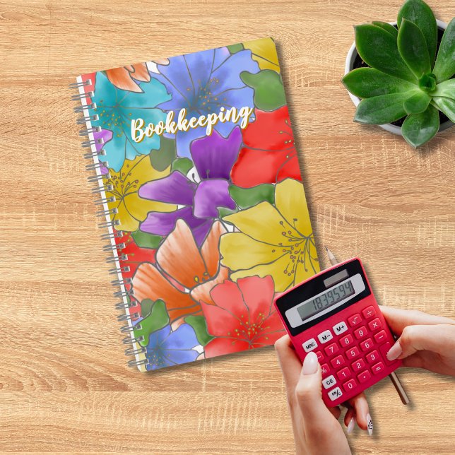 Cuaderno Floral Bookkeeping Expense Tracker Graph (Subido por el creador)