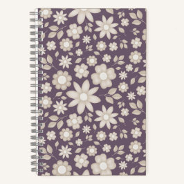 Cuaderno Floral Botánico Acuarela de Ciruela Romántica Aten