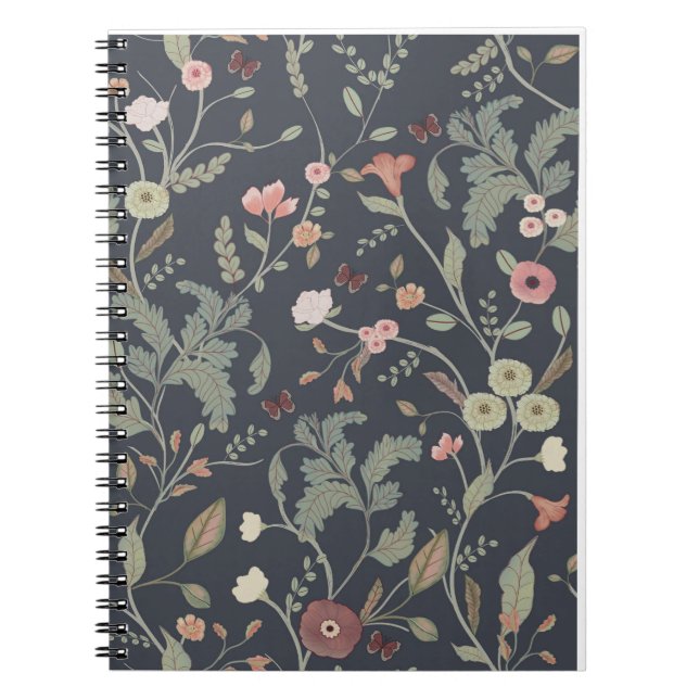 Cuaderno Floral Botánico Elegante (Frente)