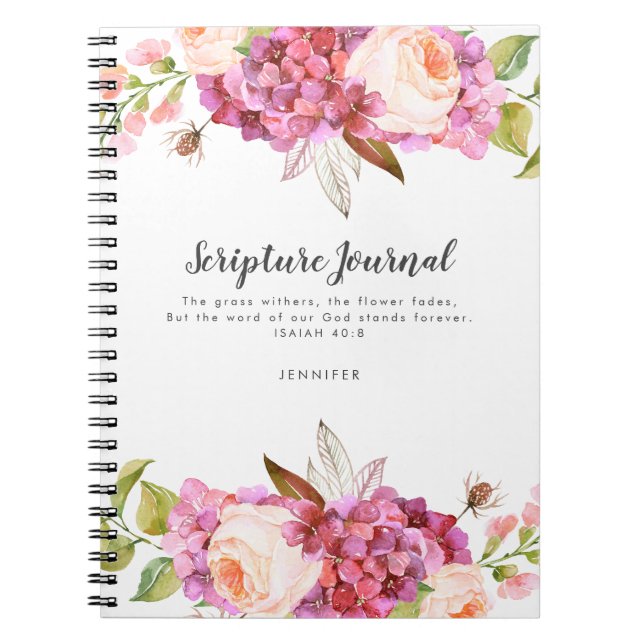Cuaderno Floral Bouquet Personalized Scripting Journal (Frente)