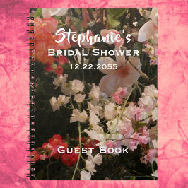 Cuaderno Floral Bridal Shower Guest Book, muchas flores