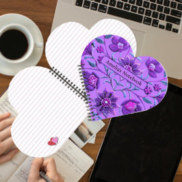 Cuaderno Floral Brocade de lavanda dulce