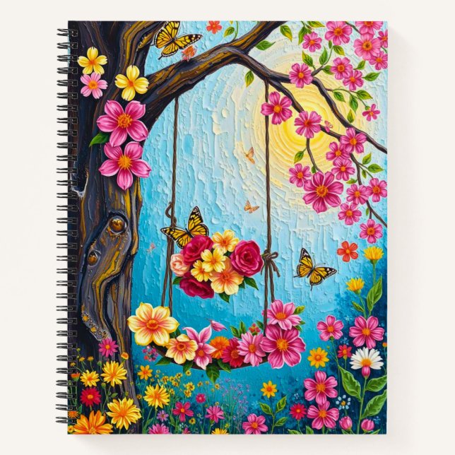 Cuaderno floral caprichoso/ Flores cortas (Anverso)