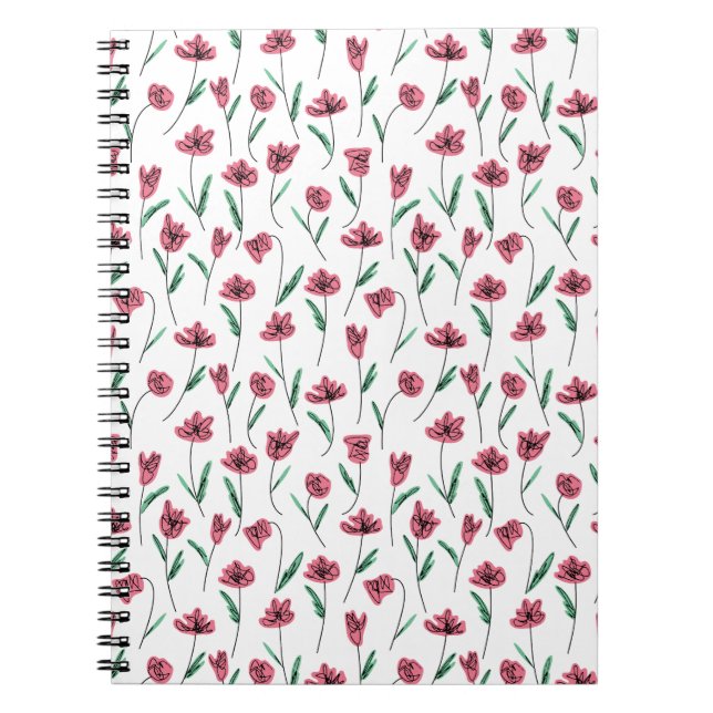 Cuaderno floral caprichoso - Flores esgrimidas (Frente)