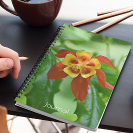 Cuaderno Floral colorida colorida de color rojo y amarillo