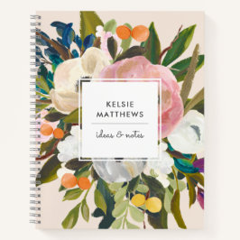 Cuaderno Floral con Bonito de colirio botánico | Crema
