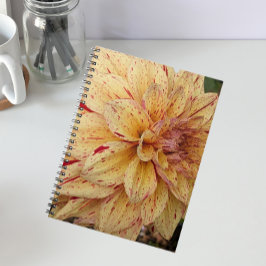 Cuaderno Floral Dahlia variada amarilla y roja