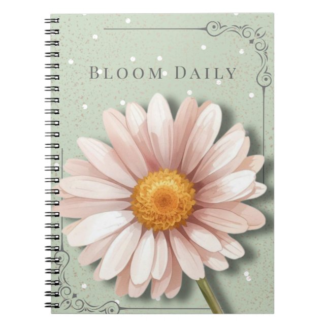 Cuaderno Floral Daisy | Diario de Floración Diaria (Frente)