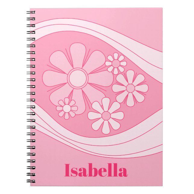 Cuaderno Floral Daydream Retro 60 Pink Personalizado (Frente)