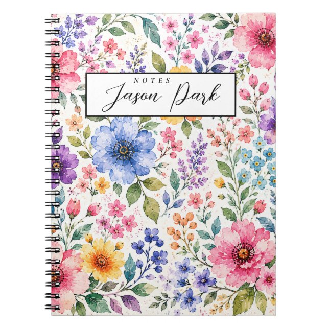Cuaderno floral de acuarela (Frente)