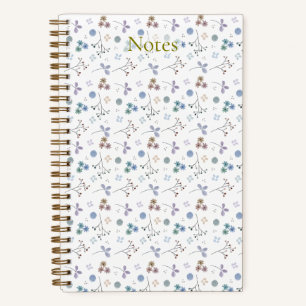 Cuaderno Floral de Acuarela - Azul
