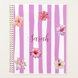 Cuaderno floral de acuarela de lavanda personaliza