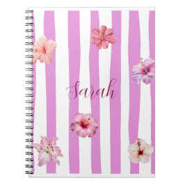 Cuaderno floral de acuarela de lavanda personaliza