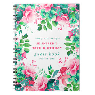 Cuaderno Floral de acuarela de primavera 90º libro de invit