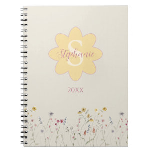 Cuaderno Floral de acuarela monogramada
