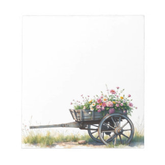 Cuaderno floral de acuarela primaveral lleno de co
