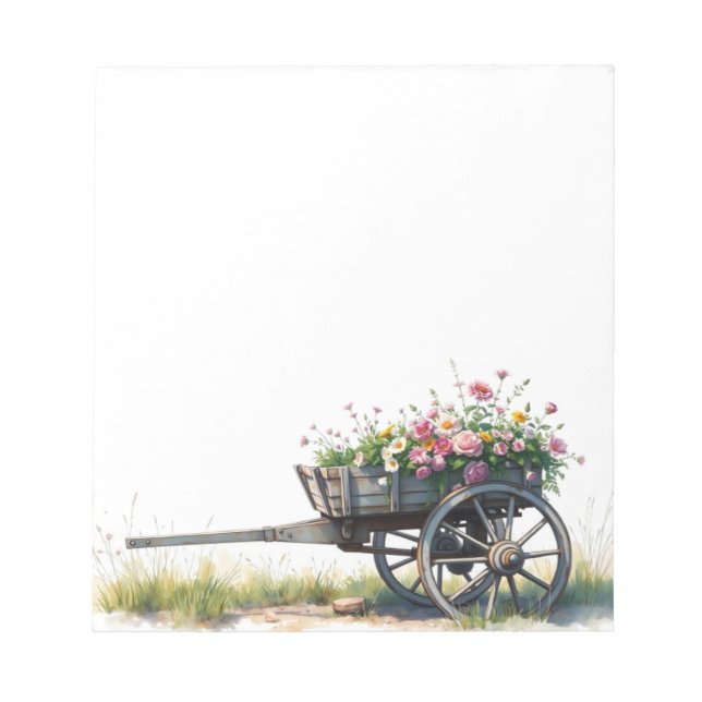 Cuaderno floral de acuarela primaveral lleno de co (Frente)