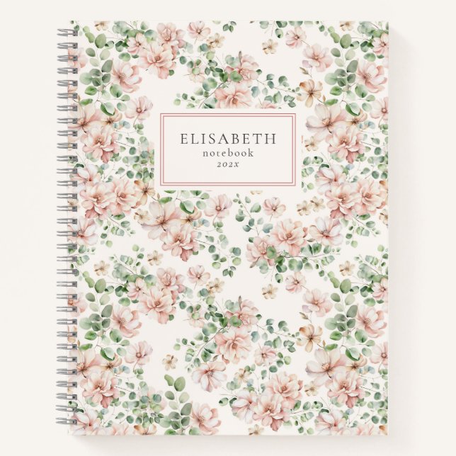 Cuaderno Floral de acuarela romántica (Anverso)