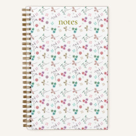 Cuaderno floral de acuarela - Rosa