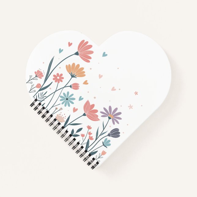 Cuaderno floral de acuarela sinusal (Anverso)