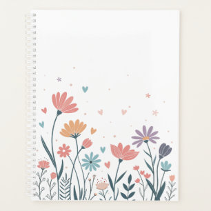 Cuaderno floral de acuarela sinusal