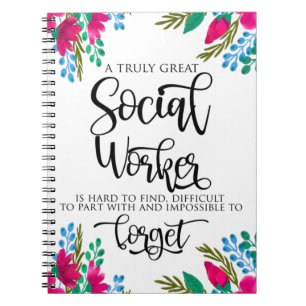 Cuaderno Floral de agradecimiento al trabajador social