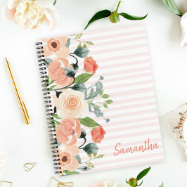 Cuaderno Floral de arveja personalizada