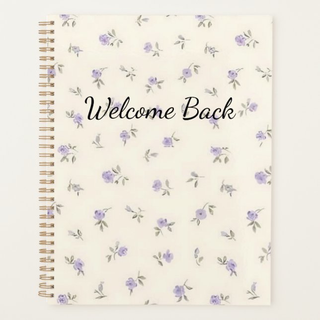 Cuaderno Floral de Bienvenida para Estudiante (Anverso)
