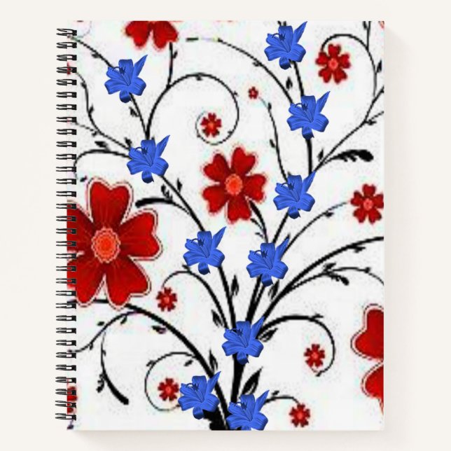 Cuaderno Floral de bloc de notas espiral (Anverso)