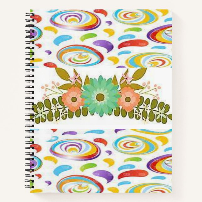 Cuaderno Floral de bloc de notas espiral (Anverso)